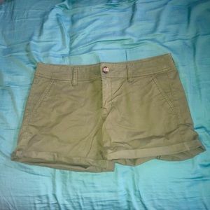 Military green shorts